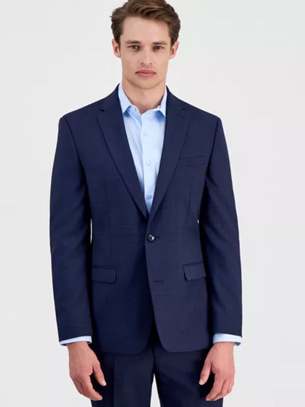 Bar III Men’s Slim Fit Wool Suit Jacket Blue 42 R